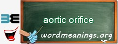 WordMeaning blackboard for aortic orifice